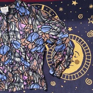 VTG | 90’s Stained Glass Design Button Up Blouse 14